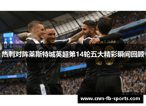 热刺对阵莱斯特城英超第14轮五大精彩瞬间回顾